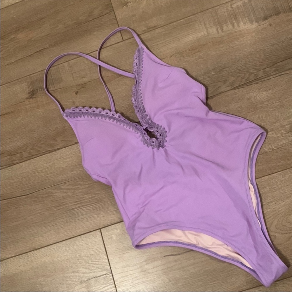 Shade & Shore Lavender One Piece Bathing suit